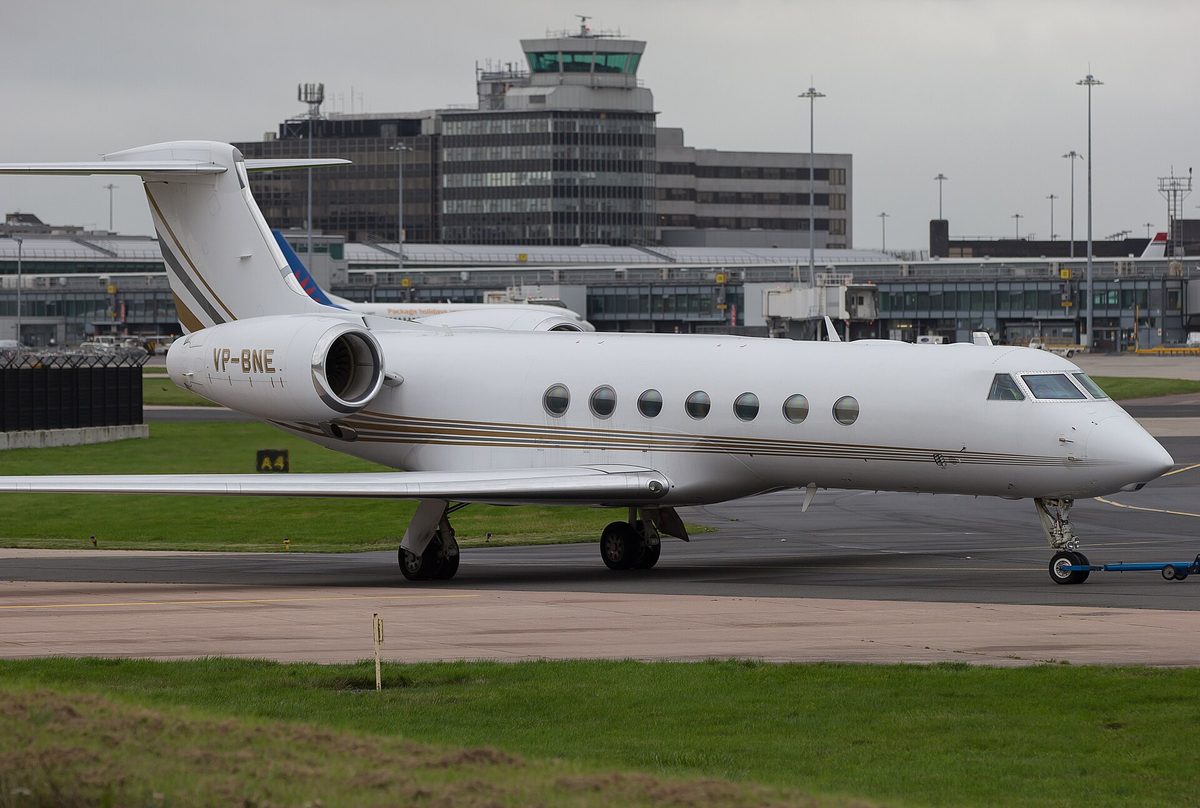 Business jet on the apron