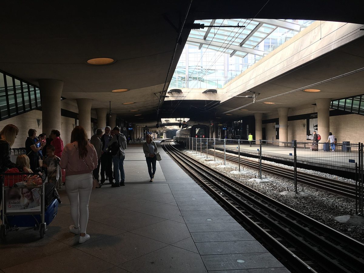 Copenhagen Airport train station platform