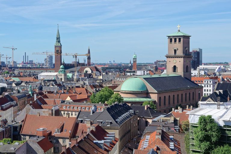 Copenhagen rooftops from the Round Tower