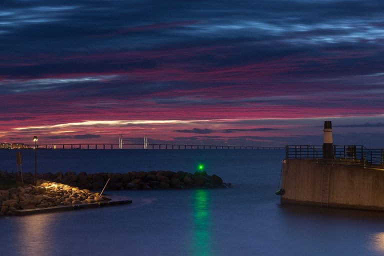 Øresund coast at dusk