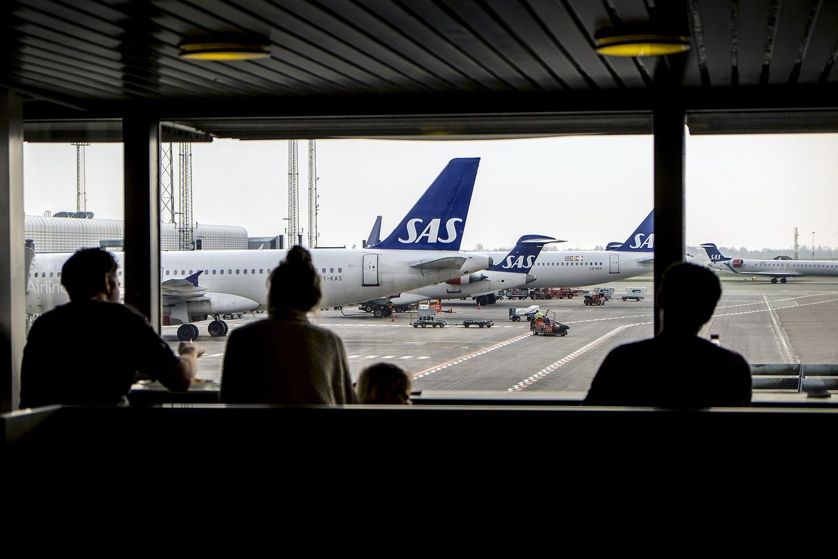 SAS aircraft at Copenhagen Airport
