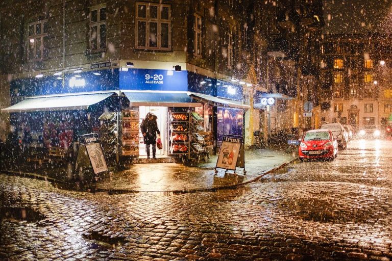 Snow in Christianshavn, Copenhagen
