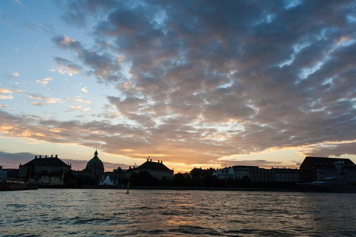 Sunset over Frederiksstaden, Copenhagen