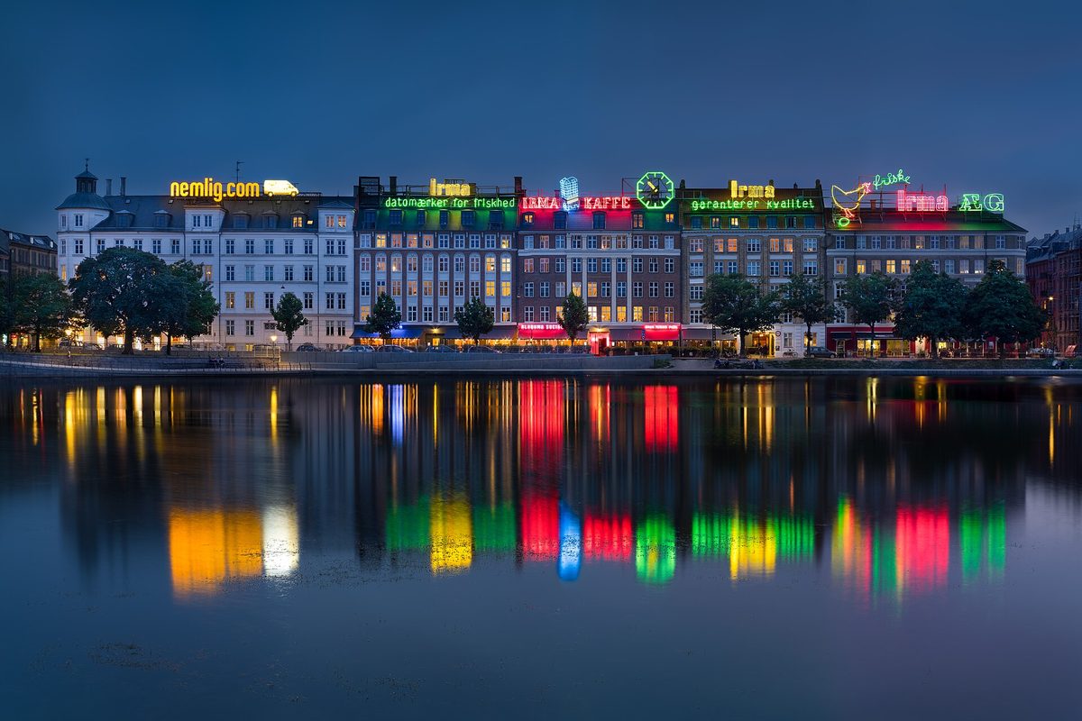 The Copenhagen Lakes and skyline