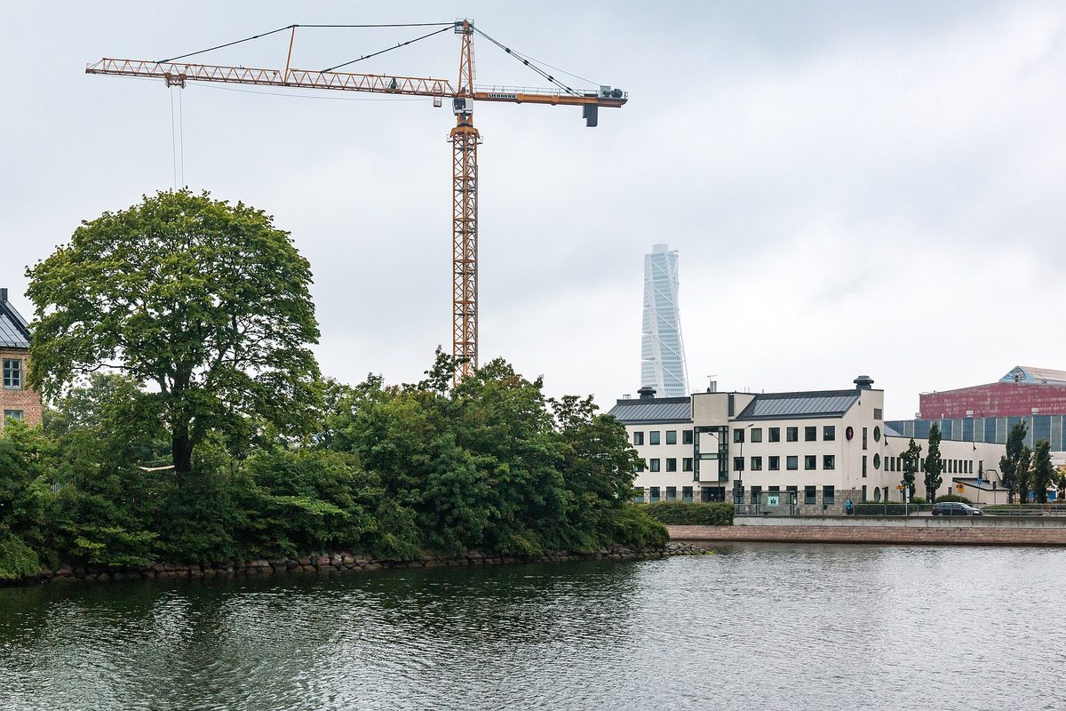 Turning Torso tower in Malmö, Sweden