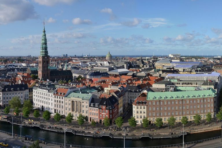 View over Copenhagen from Christiansborg Palace tower